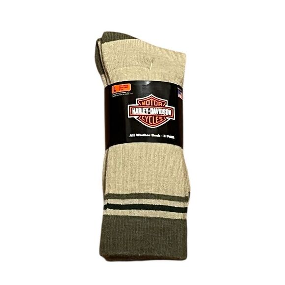Harley-Davidson All Weather Socks, 2 Pairs, Size L, NWT - Picture 2 of 7